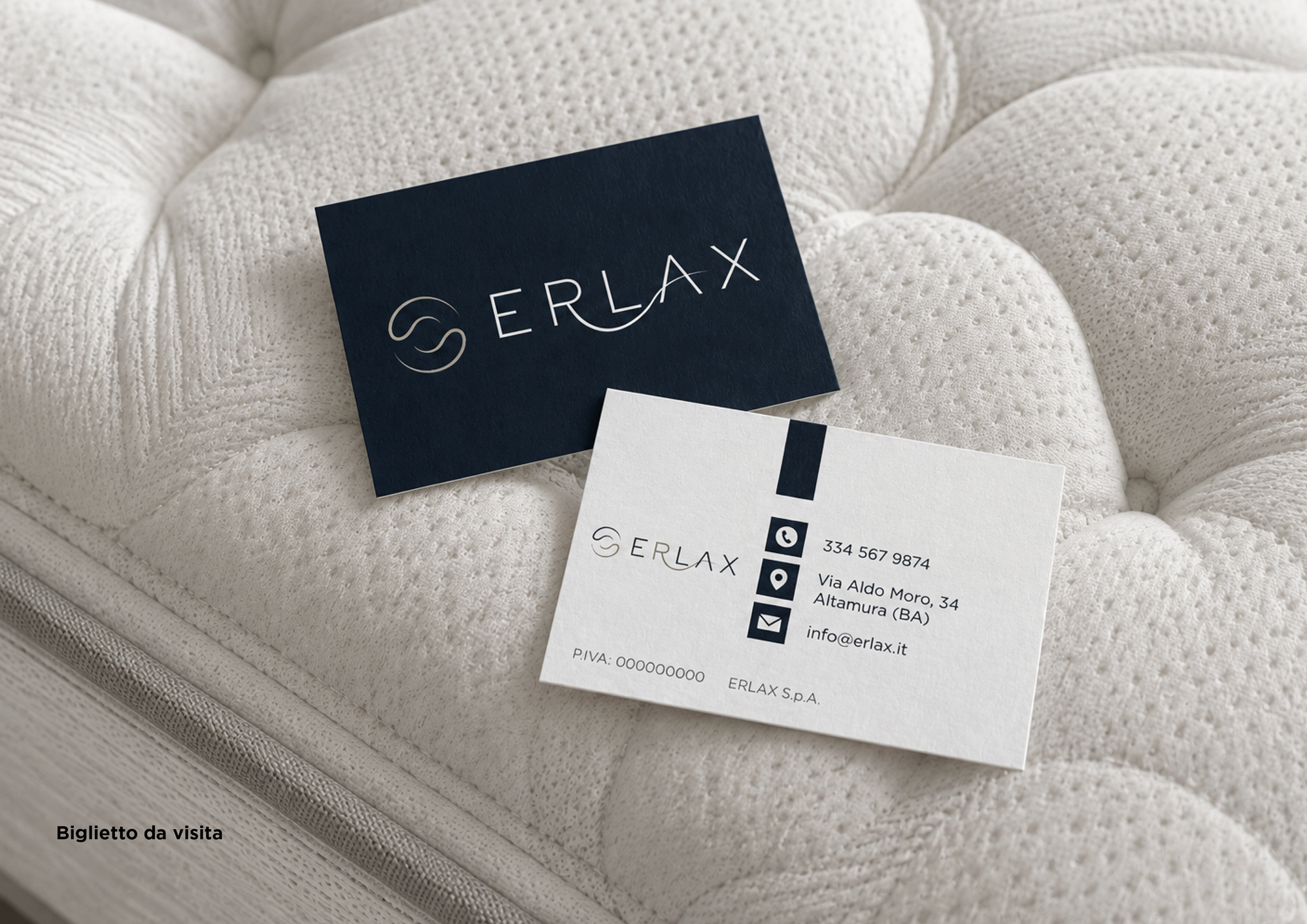 Erlax: Brand Identity per materassi e riposo